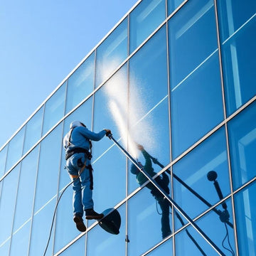 Window cleaning with purified water