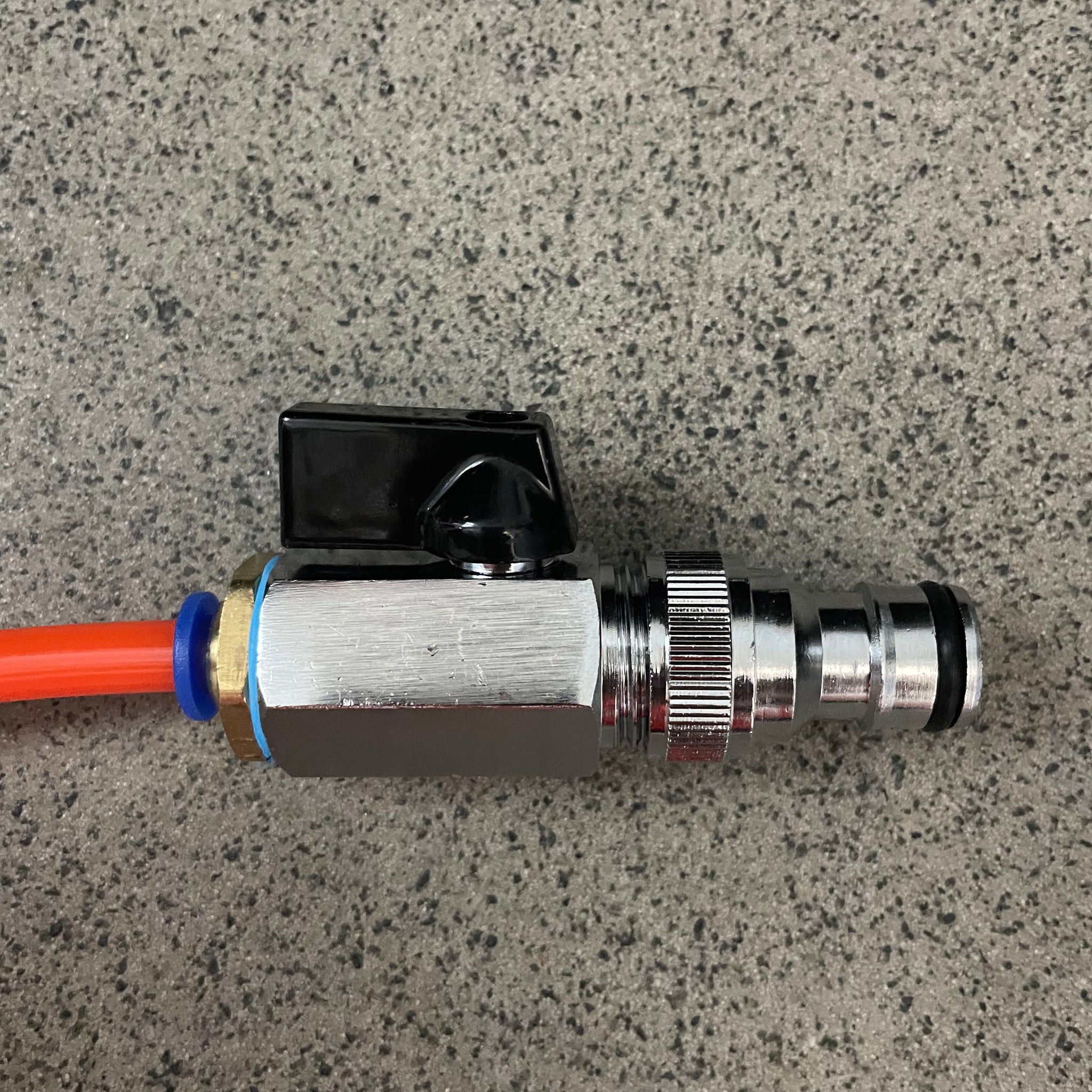 Water Fed Pole Hose Adapter – 8mm Push Fit + Flow Control + Garden Hose End